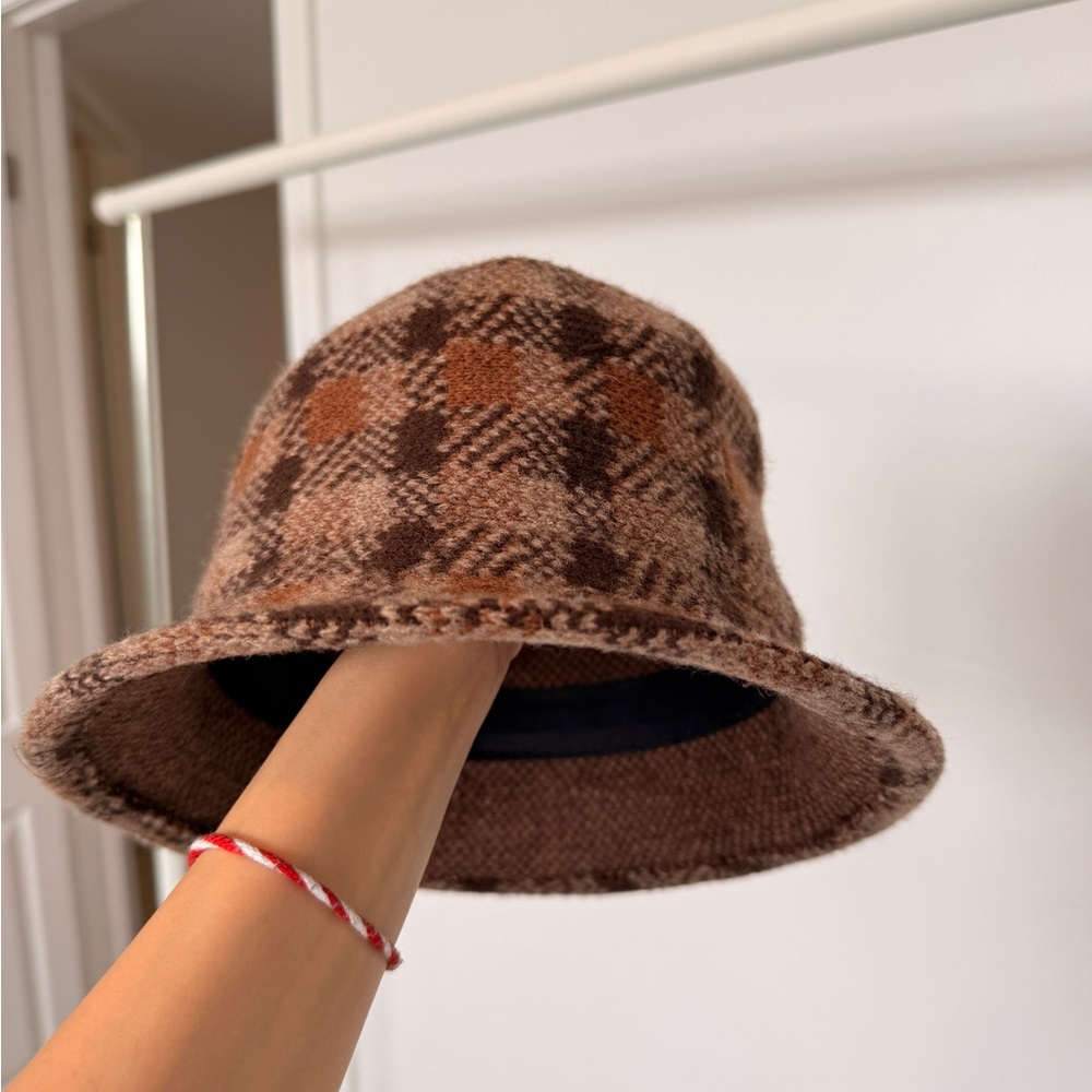 Brown Plaid Bucket Hat